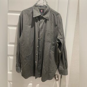 Victorinox 60’s 2ply 100% cotton longsleeves button down Men's shirt XL